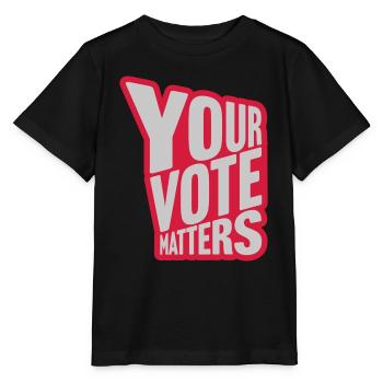 your vote matters Zitat - Stanley/Stella Kinder T-Shirt MINI CREATOR  - Schwarz - Vorne - Mikhail (115cm)