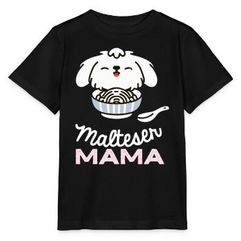 Malteser Hund Mama Hund Geschenk Malteser - Stanley/Stella Kinder T-Shirt MINI CREATOR  - Schwarz - Vorne - Mikhail (115cm)