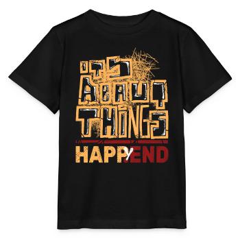 Stilvolles Graffiti und Happy - Stanley/Stella Kinder T-Shirt MINI CREATOR  - Schwarz - Vorne - Mikhail (115cm)