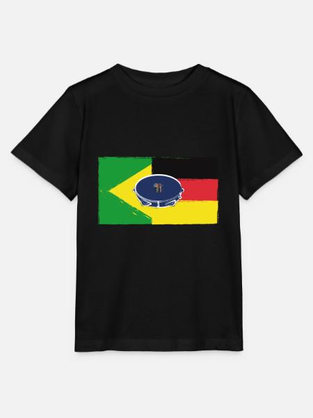 Brasilien-Deutschland-Pandeiro - Stanley/Stella Kinder T-Shirt MINI CREATOR  - Schwarz
