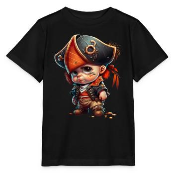 Baby Pirate - Stanley/Stella Kinder T-Shirt MINI CREATOR  - Schwarz - Vorne - Mikhail (115cm)