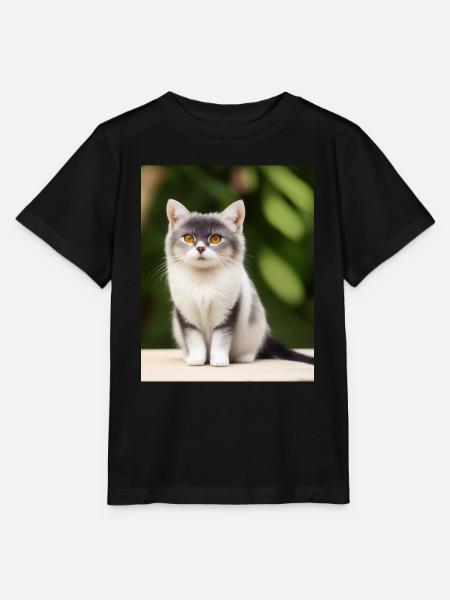 Weiße Perserkatze - Stanley/Stella Kinder T-Shirt MINI CREATOR  - Schwarz