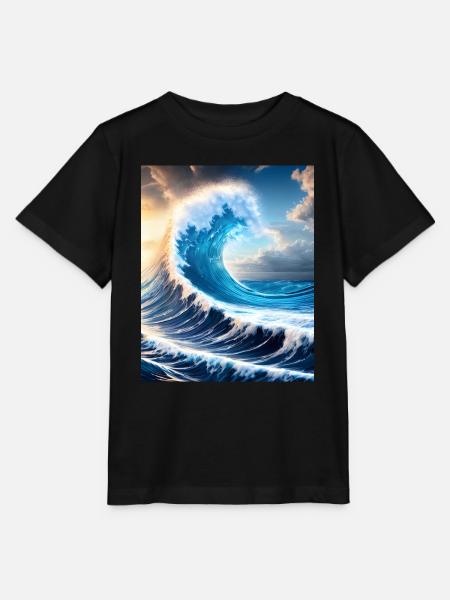 Big Wave #001 - Stanley/Stella Kinder T-Shirt MINI CREATOR - Schwarz