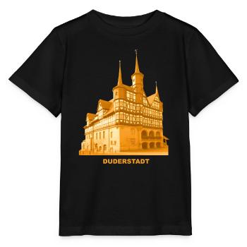 Duderstadt Rathaus - Stanley/Stella Kinder T-Shirt MINI CREATOR  - Schwarz - Vorne - Mikhail (115cm)