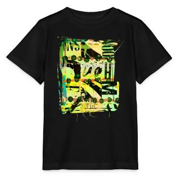 Newspaper Clips Scrapbook Magazines Alphabet Code - Stanley/Stella MINI CREATOR Kids’ T-Shirt - black - Front - Mikhail (115cm)