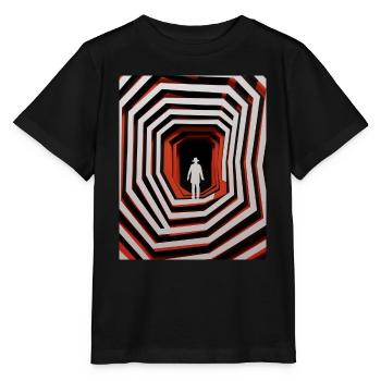 Papier découpé Vertige - T-shirt bio MINI CREATOR Stanley/Stella Enfant - noir - Devant - Mikhail (115cm)