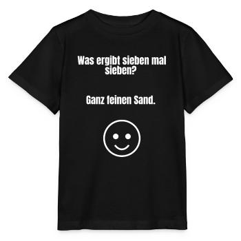 Dein Lieblingsflachwitz - Sieben, Sieben! - Stanley/Stella Kinder T-Shirt MINI CREATOR  - Schwarz - Vorne - Mikhail (115cm)