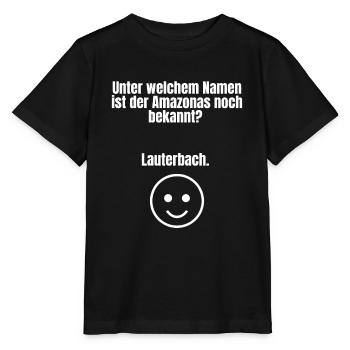 Dein Lieblingsflachwitz - Amazonas Synonym - Stanley/Stella Kinder T-Shirt MINI CREATOR  - Schwarz - Vorne - Mikhail (115cm)