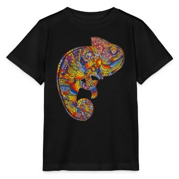 Colourful Chameleon - Stanley/Stella Kinder T-Shirt MINI CREATOR  - Schwarz - Vorne - Mikhail (115cm)
