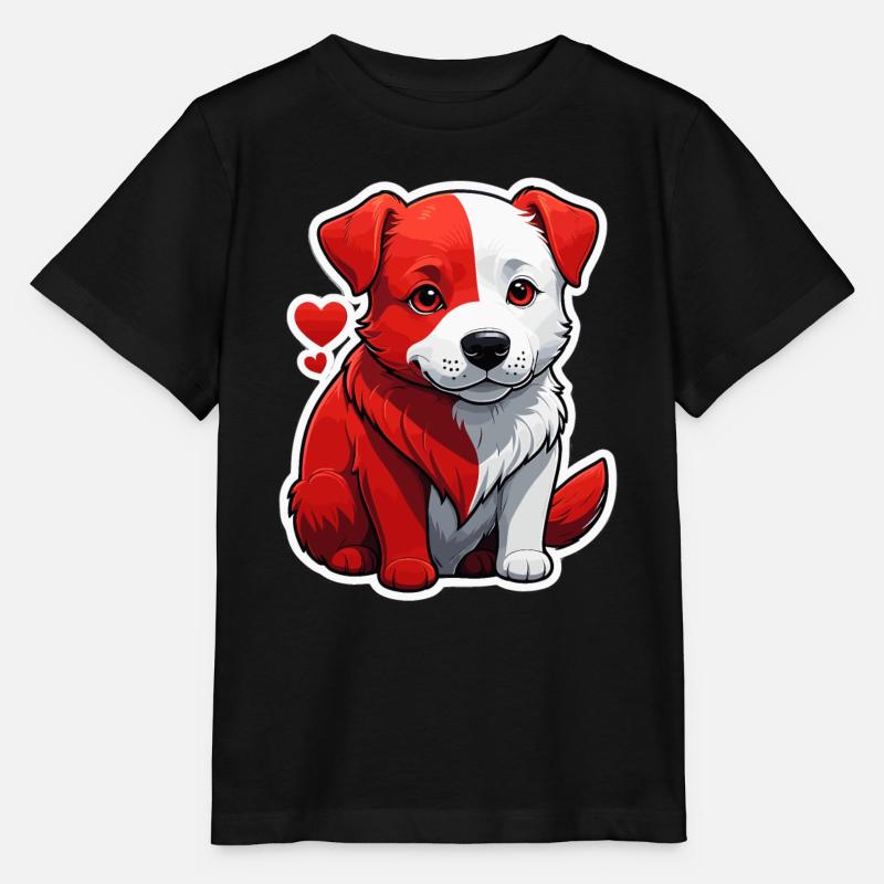 chien rouge - T-shirt bio MINI CREATOR Stanley/Stella Enfant - noir
