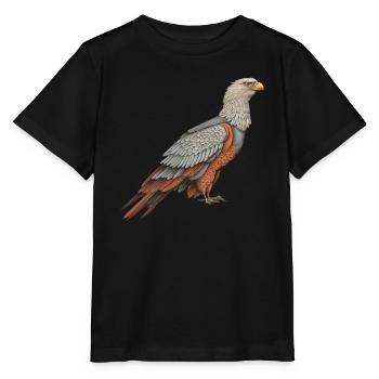 Eagle, Bird, Bird of Prey, Feather, Animal, Wildlife, Feather - Stanley/Stella MINI CREATOR Kids’ T-Shirt - black - Front - Mikhail (115cm)