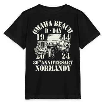 Omaha Beach D-Day1944-2024 80ème anniversaire - T-shirt bio MINI CREATOR Stanley/Stella Enfant - noir - Devant - Mikhail (115cm)