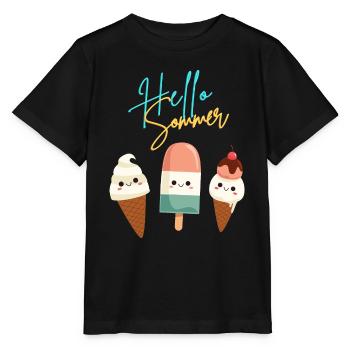 Hello Sommer - Stanley/Stella Kinder T-Shirt MINI CREATOR  - Schwarz - Vorne - Mikhail (115cm)