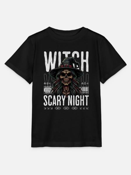 Witch Scary Night Halloween - Stanley/Stella Kinder T-Shirt MINI CREATOR  - Schwarz