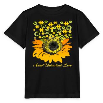 Sensibilisation à l'autisme - T-shirt bio MINI CREATOR Stanley/Stella Enfant - noir - Devant - Mikhail (115cm)