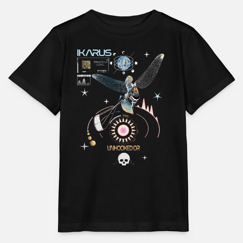 BigAir Ikarus Kitesurfer - Stanley/Stella Kinder T-Shirt MINI CREATOR  - Schwarz