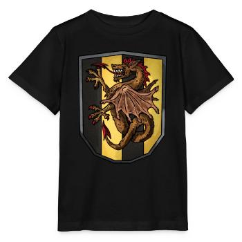 Coat of arms of brown dragons - Stanley/Stella MINI CREATOR Kids’ T-Shirt - black - Front - Mikhail (115cm)