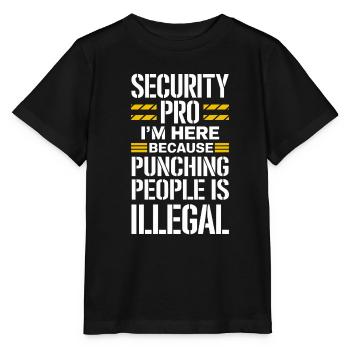 Private Security Professional Bodyguard Vip - Stanley/Stella Kinder T-Shirt MINI CREATOR  - Schwarz - Vorne - Mikhail (115cm)