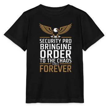 Private Security Professional Bodyguard Vip - Stanley/Stella Kinder T-Shirt MINI CREATOR  - Schwarz - Vorne - Mikhail (115cm)