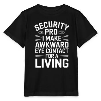 Private Security Professional Bodyguard Vip - Stanley/Stella Kinder T-Shirt MINI CREATOR  - Schwarz - Vorne - Mikhail (115cm)
