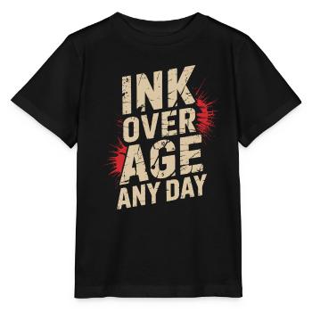 Des personnes âgées tatouées vieillissant fièrement, - T-shirt bio MINI CREATOR Stanley/Stella Enfant - noir - Devant - Mikhail (115cm)