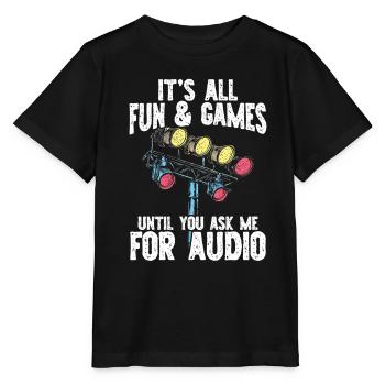 Lighting technician Lighting technician Lighting technology - Stanley/Stella MINI CREATOR Kids’ T-Shirt - black - Front - Mikhail (115cm)