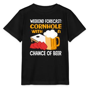 Prédiction du week-end des amateurs de cornhole - T-shirt bio MINI CREATOR Stanley/Stella Enfant - noir - Devant - Mikhail (115cm)