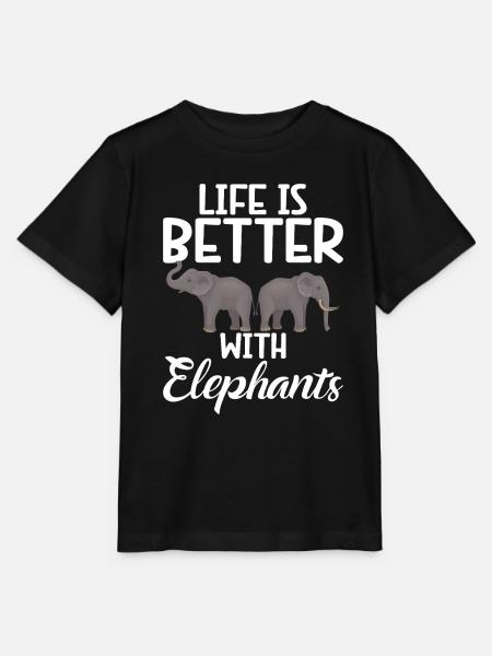 Elephant Lovers Gifts - Stanley/Stella Kinder T-Shirt MINI CREATOR - Schwarz