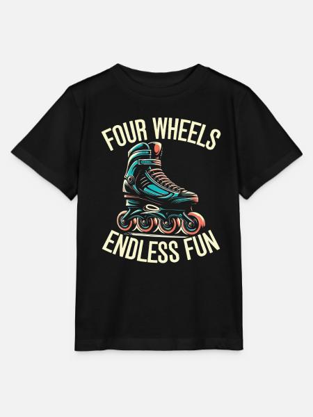 Inline Skating Rollerblading Inline Skates - Stanley/Stella Kinder T-Shirt MINI CREATOR - Schwarz