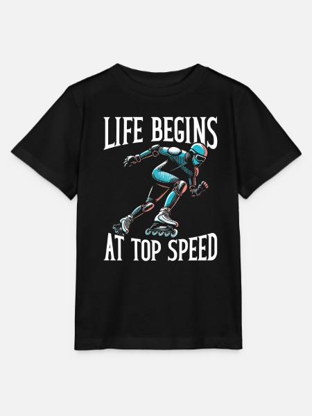 Inline Skating Rollerblading Inline Skates - Stanley/Stella Kinder T-Shirt MINI CREATOR  - Schwarz