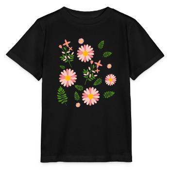 Floral Floral T-Shirt - Stanley/Stella MINI CREATOR Kids’ T-Shirt - black - Front - Mikhail (115cm)