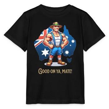 Australie Funny Design - T-shirt bio MINI CREATOR Stanley/Stella Enfant - noir - Devant - Mikhail (115cm)