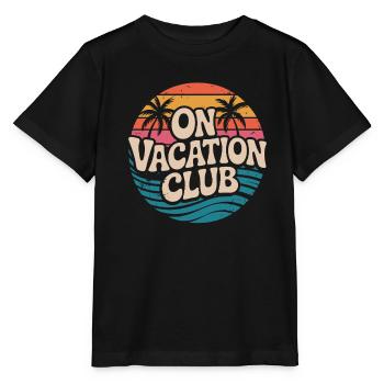 Vacation Club Summer Festival Vacation Beach Vacation - Stanley/Stella MINI CREATOR Kids’ T-Shirt - black - Front - Mikhail (115cm)