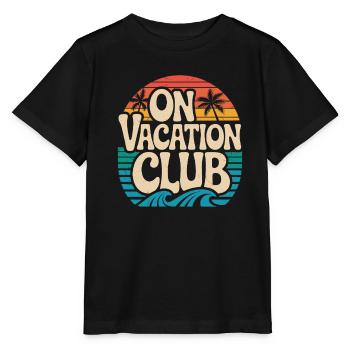 Vacation Club Summer Festival Vacation Beach Vacation - Stanley/Stella MINI CREATOR Kids’ T-Shirt - black - Front - Mikhail (115cm)