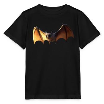 Fledermaus Flughund Vampir Bat Süße Fledemäuse - Stanley/Stella Kinder T-Shirt MINI CREATOR  - Schwarz - Vorne - Mikhail (115cm)