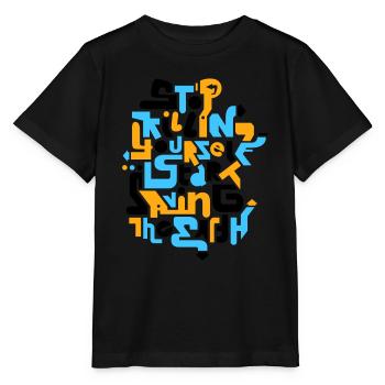 stopkillingyaself_3f - Stanley/Stella Kinder T-Shirt MINI CREATOR  - Schwarz - Vorne - Mikhail (115cm)