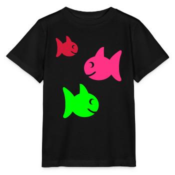 poisson - T-shirt bio MINI CREATOR Stanley/Stella Enfant - noir - Devant - Mikhail (115cm)