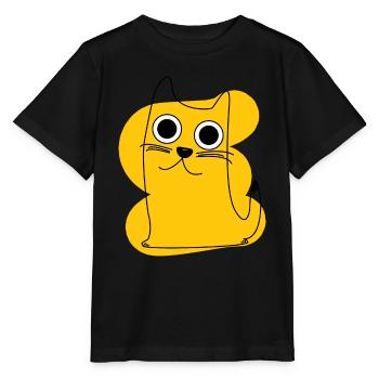 Yellow Cat - Stanley/Stella MINI CREATOR Kids’ T-Shirt - black - Front - Mikhail (115cm)