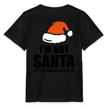 Ich bin nicht Sankt lustiges Weihnachtszitat - Stanley/Stella Kinder T-Shirt MINI CREATOR  - Schwarz - Vorne - Mikhail (115cm)