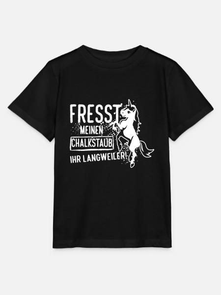 Je eet mijn krijtstof je saaie! - Stanley/Stella Kinder-T-shirt MINI CREATOR  - zwart
