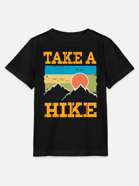 Hiking Hiking - Stanley/Stella MINI CREATOR Kids’ T-Shirt - black