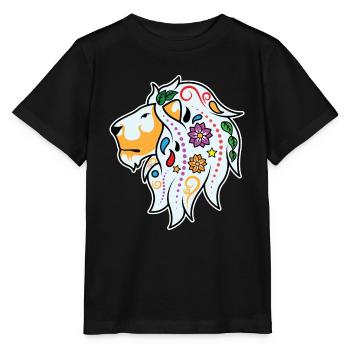 Löwenkopf - Stanley/Stella Kinder T-Shirt MINI CREATOR  - Schwarz - Vorne - Mikhail (115cm)