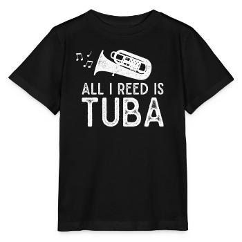 Tuba Tuba Brass Instrument Music Brass Band - Stanley/Stella MINI CREATOR Kids’ T-Shirt - black - Front - Mikhail (115cm)