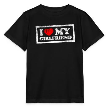 I Love My Girlfriend - Stanley/Stella MINI CREATOR Kids’ T-Shirt - black - Front - Mikhail (115cm)