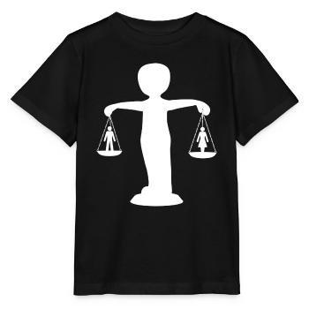 Equality Justitia Symbol for equality - Stanley/Stella MINI CREATOR Kids’ T-Shirt - black - Front - Mikhail (115cm)
