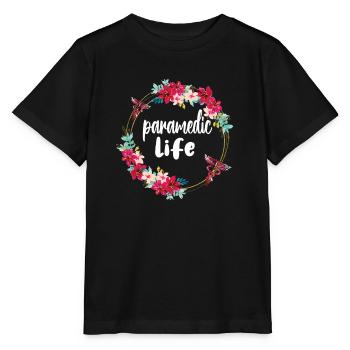 Ambulancier paramédical Secouriste paramédical - T-shirt bio MINI CREATOR Stanley/Stella Enfant - noir - Devant - Mikhail (115cm)