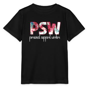 Sozialbetreuer Persönlicher Betreuer Hilfsperson - Stanley/Stella Kinder T-Shirt MINI CREATOR  - Schwarz - Vorne - Mikhail (115cm)