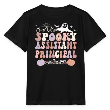 Directeur adjoint Cadeaux de l’équipe de l’école d’Halloween - T-shirt bio MINI CREATOR Stanley/Stella Enfant - noir - Devant - Mikhail (115cm)