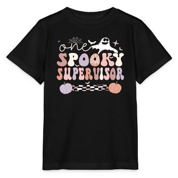 Superviseur Halloween Supervision Gestion Cadeaux - T-shirt bio MINI CREATOR Stanley/Stella Enfant - noir - Devant - Mikhail (115cm)