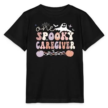 Caregiver Halloween Caregiving Gifts Caregivers - Stanley/Stella MINI CREATOR Kids’ T-Shirt - black - Front - Mikhail (115cm)
